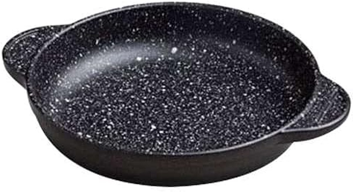 Roosterpan - Grillpan Koekenpan - Eieren Bakken - Antiaanbaklaag - 14 cm - Zwart