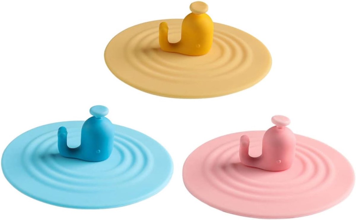 3 stuks- siliconen deksel-siliconen deksel rekbaar-siliconen deksels voor drinkglazen-siliconen deksels vershoud-herbruikbaar -Voor kopjes, glazen, mokken, koffie- Siliconen bekerdeksel herbruikbaar