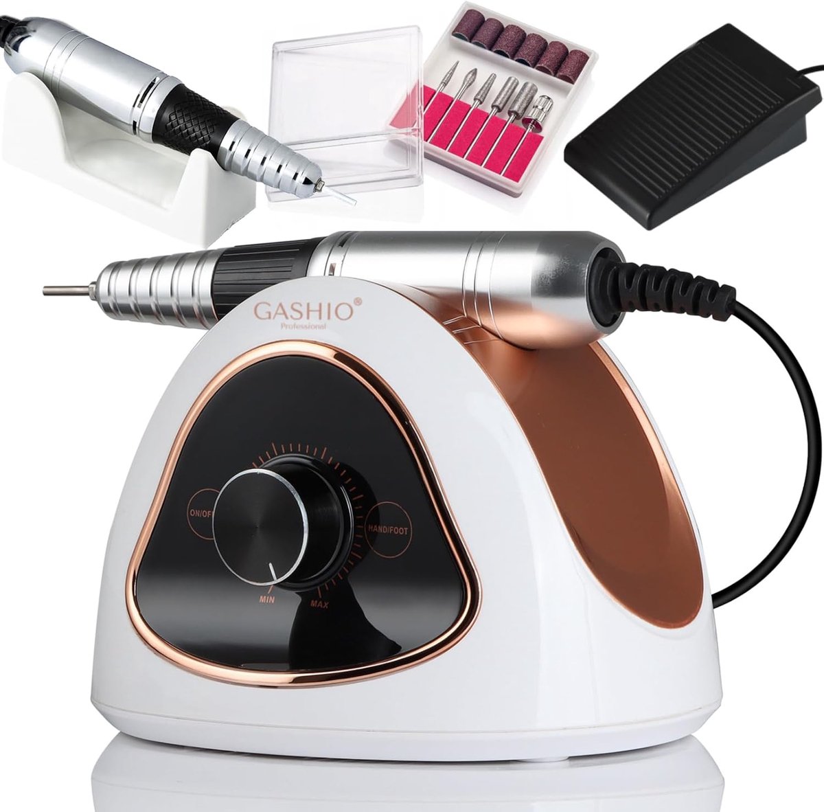SnelShoppen - Elektrische Nagelfrees voor Gelnagels | 68W Nagelvijl met Voetpedaal | Manicure Pedicure Set | 45000 Omwentelingen per Minuut | Professi