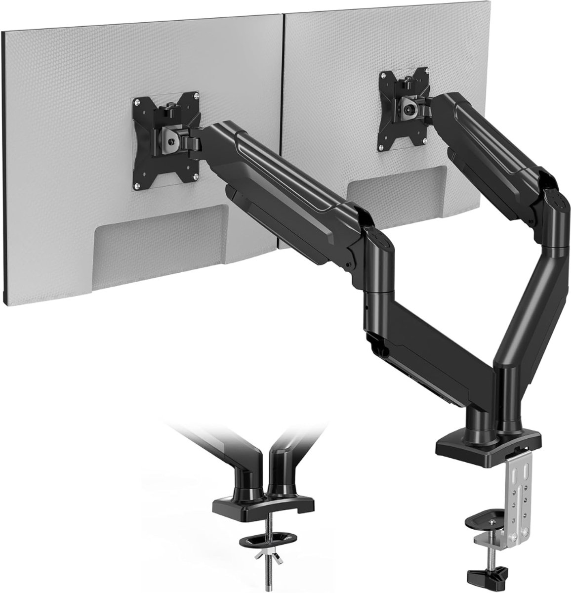 Zavio® Dubbele Monitorarm - Bureau Beugel - Werkplek Optimalisatie -Zwart