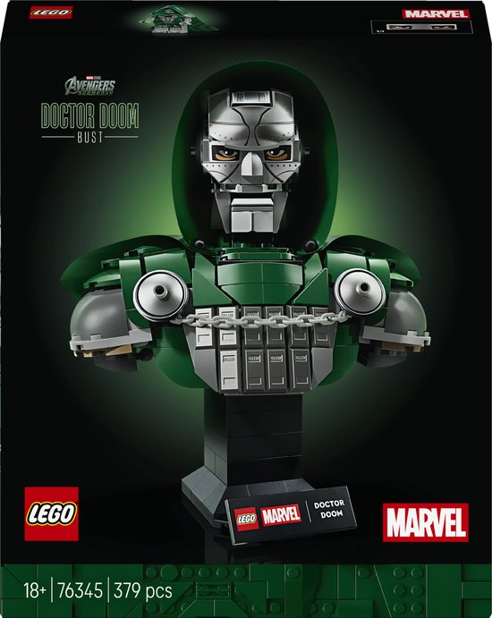LEGO Marvel Doctor Doom Buste Superhelden Bouwpakket voor Volwassenen en Woondecoratie 76345