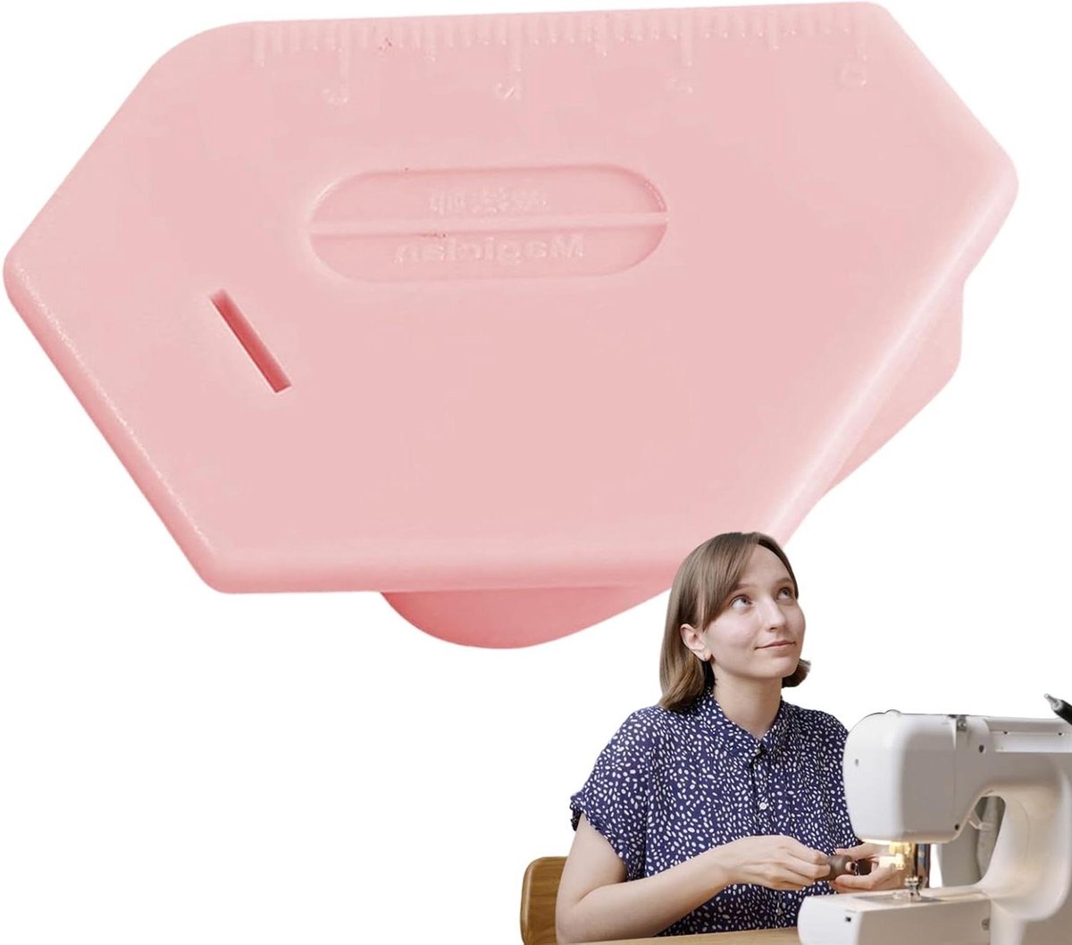 Magnetische Naadgeleider - Naaimachine Gids - Nauwkeurig Naaien - Sterke Magneetbevestiging - 6.7x4cm - Willekeurige Kleur