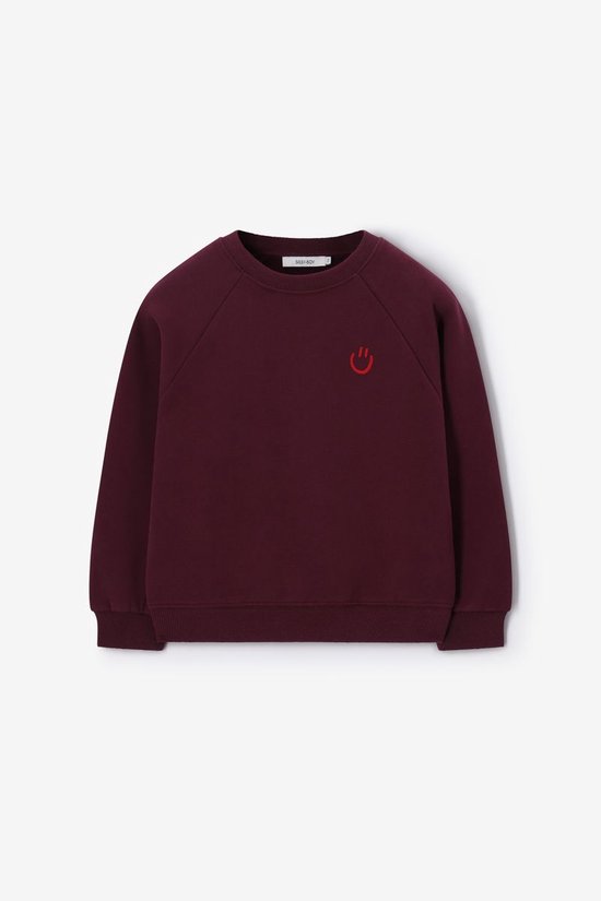 Donkerrode Sweater Met Smiley
