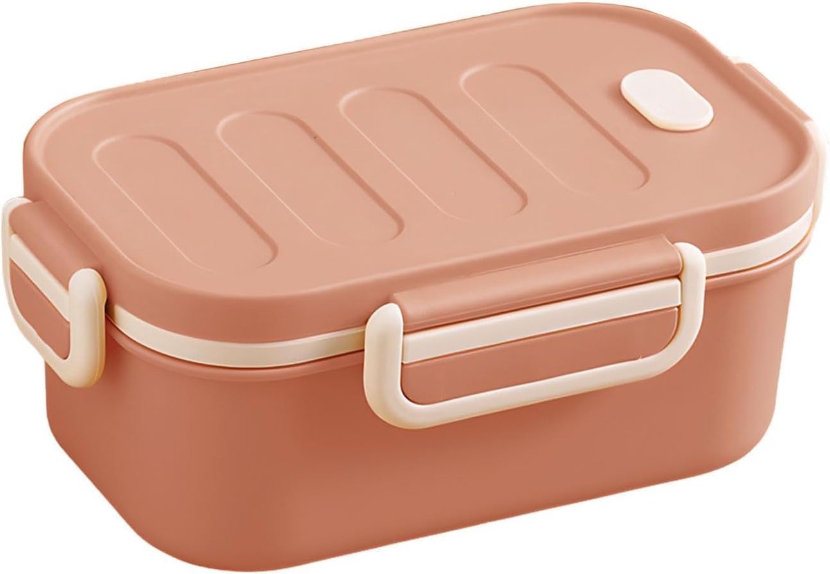 Bento Lunchbox 1800 ml - Lekvrij - 2-Laags Broodtrommel met Vakken - Grote Lunchbox voor Volwassenen - Werk, School en Picknick - Roze