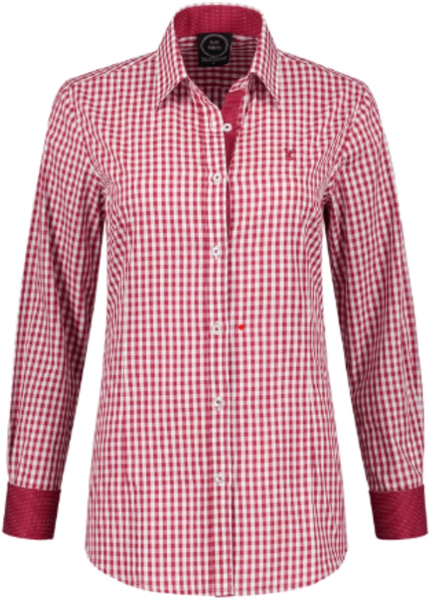 Oktoberfest - Blouse Rood-Wit - Hertenborduurwerk - Dames