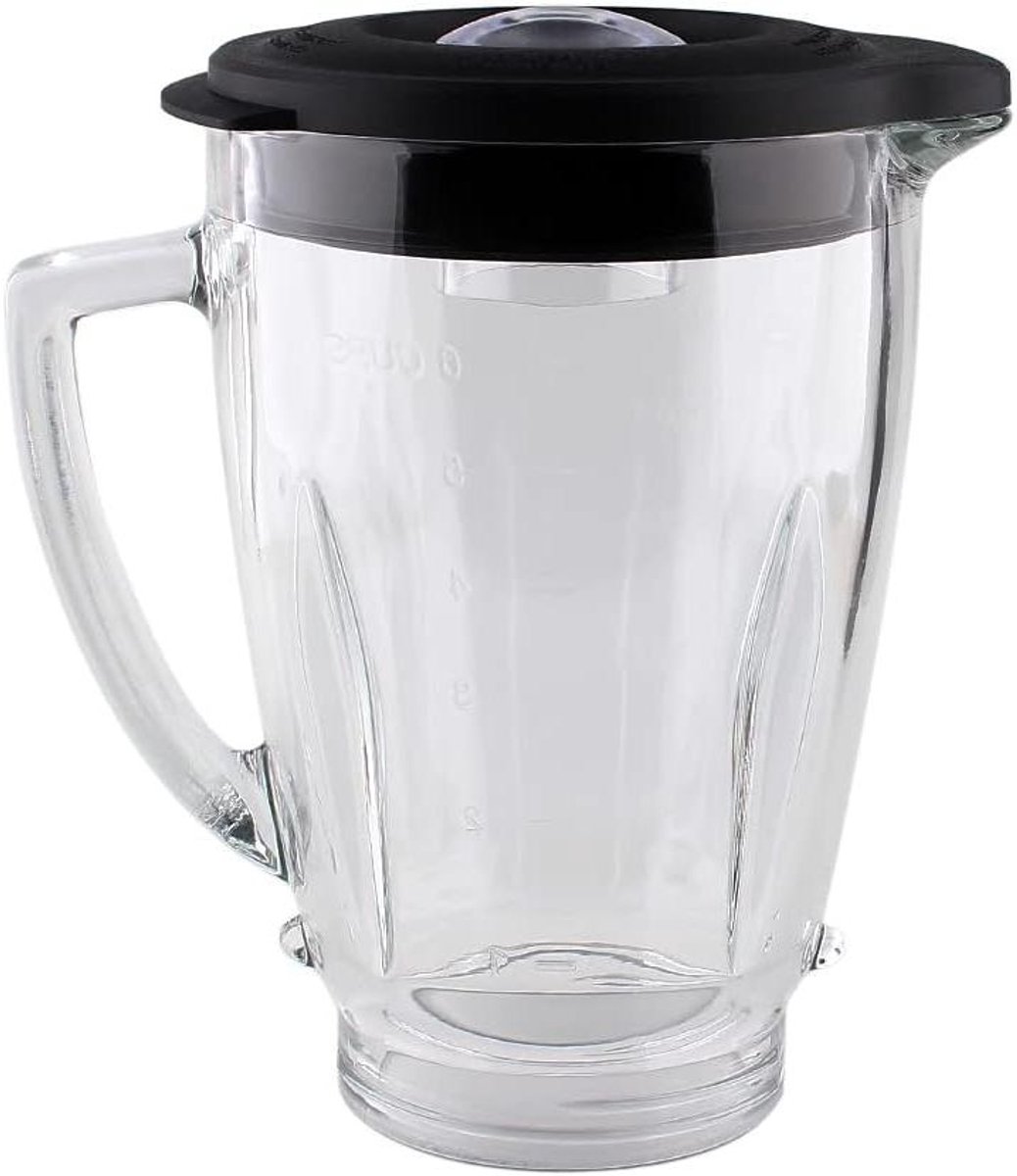 Glazen Blenderkan - Reservekan met deksel - Smoothies Maken - Specifiek voor Pro 1200 - 6 cups - Transparant