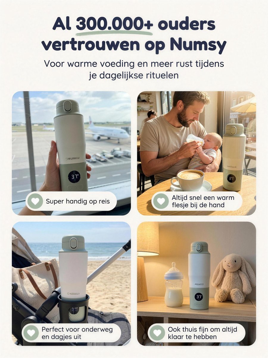 Numsy Heat & Go Pro, draadloos en 380 ml thumbnail 6