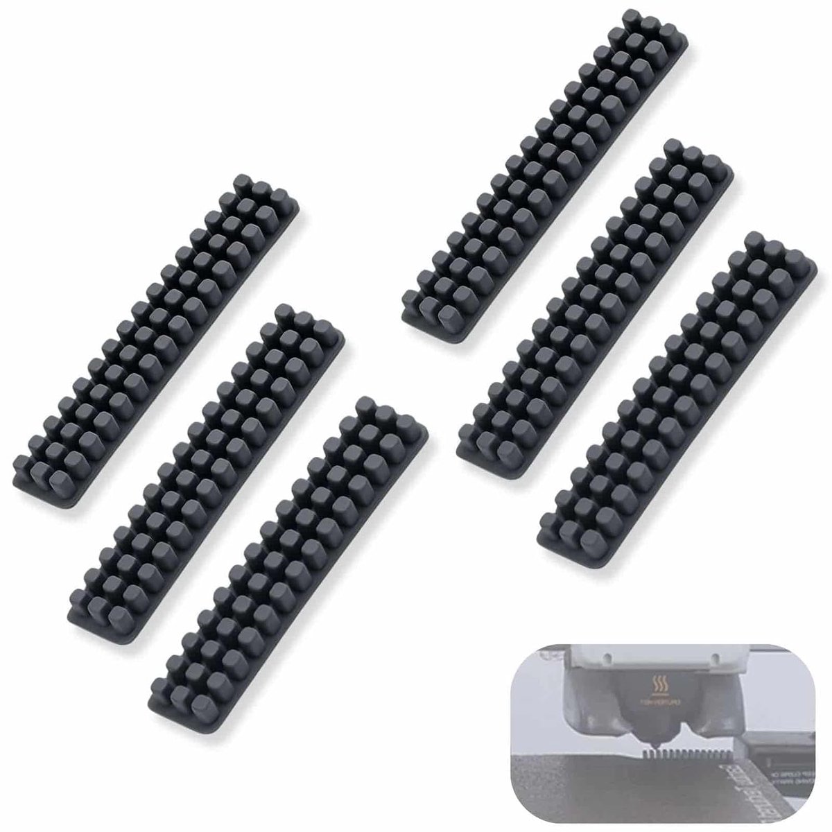 Cleaning Brushes voor 3D Printers - Silicone Wipers - 6 Stuks - Efficiënte reiniging voor A1 printers - ShopVlot