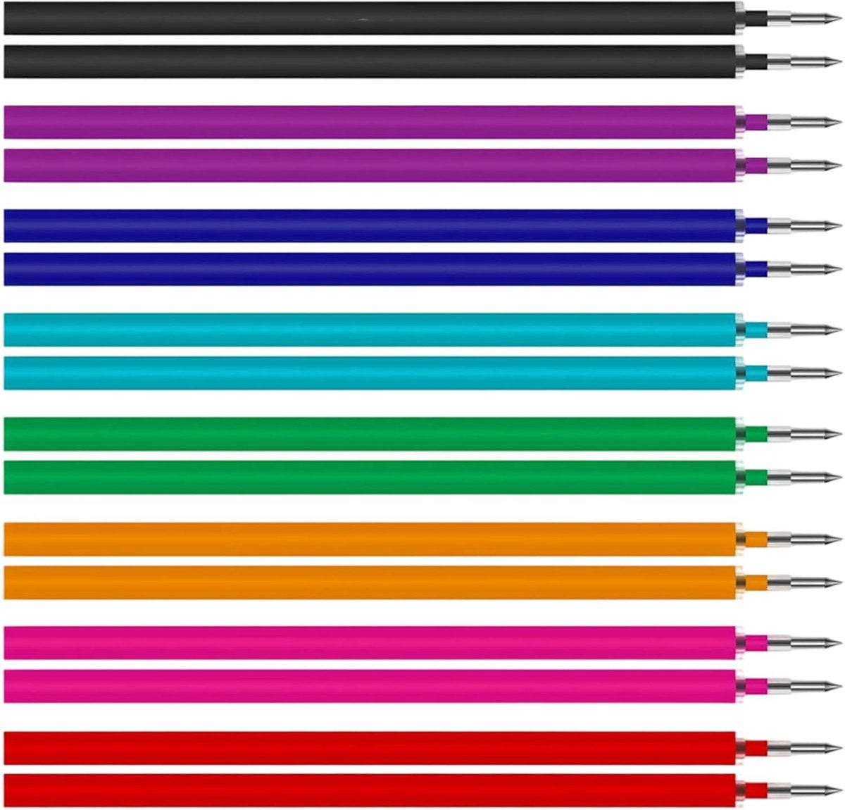 Pack of 16 Erasable Refills, Compatible with Le-gmi, 0.7mm, Height 12.5cm, Gel Roller Refill, Heat Erasable Pen for - ShopVlot