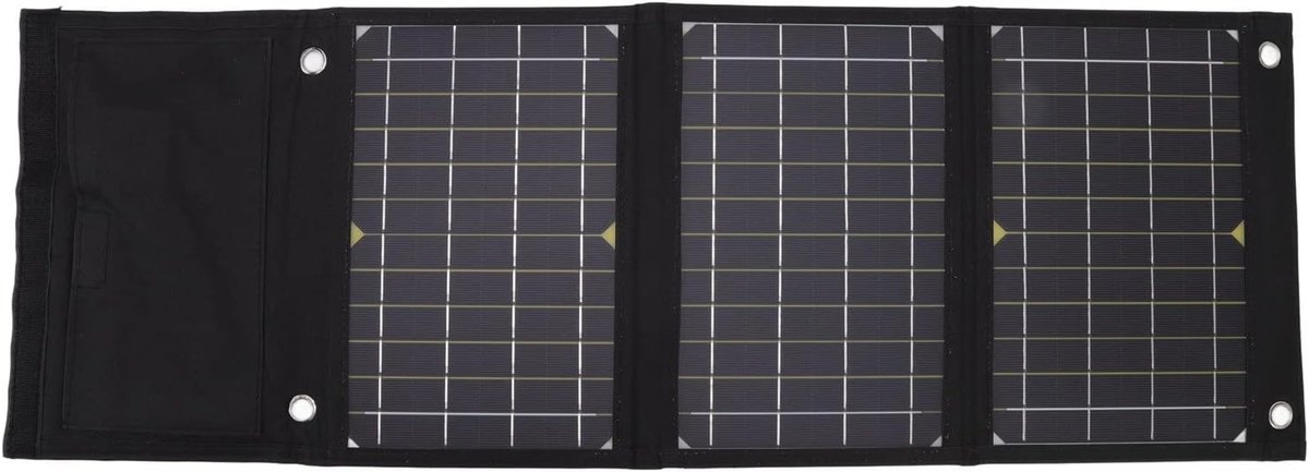 SnelShoppen - Draagbare Handheld Opvouwbare 24W Monokristallijne Zonnepanelen voor Kamperen, Buitenactiviteiten, Hoge Efficiëntie, Ideaal voor Avontuu