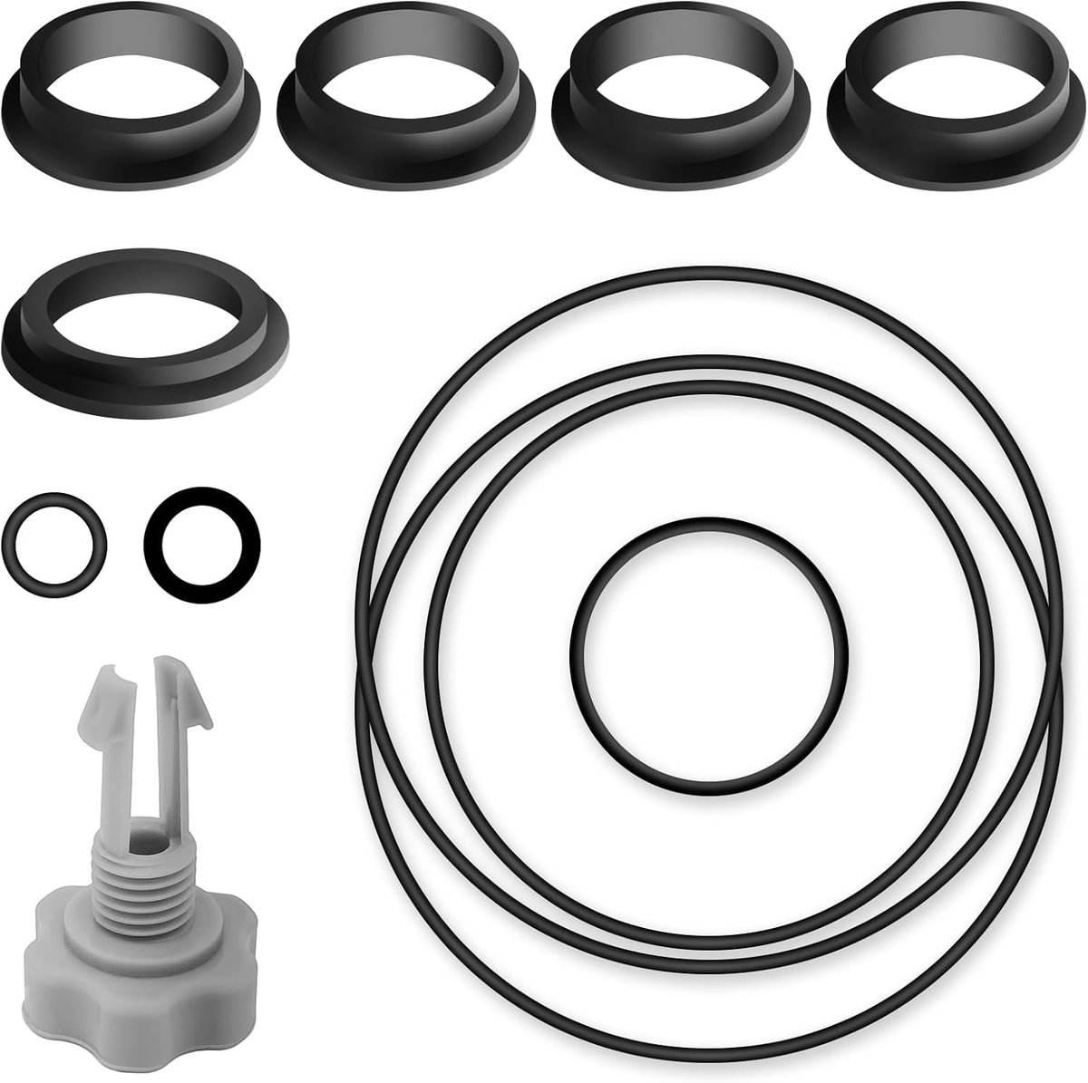 SnelShoppen - 12 Stuks Poolpomp met O-ring, Scheurvast, Lekdicht, Duurzaam, Voor Zandfilter Installaties, Voor Intex, Rubber en Kunststof, Gemakkelijk
