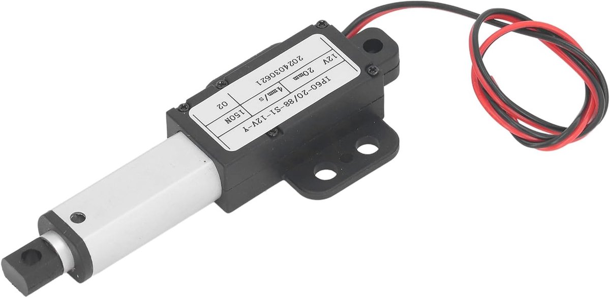 SnelShoppen - 12V Elektrische Lineaire Actuator - Deur Opener, Zonnevolger, Elektrisch Hefsysteem 20mm Slag 150N - Ideaal voor Industrieel, Tuin en Ag
