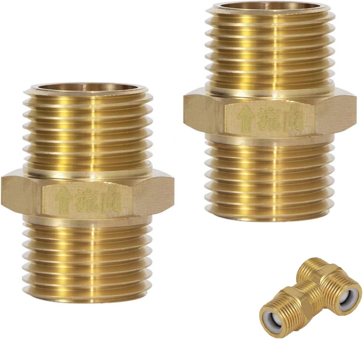 2pcs Brass Check Valve 3/4 Inch Disposable Brass Check Valve with Male Thread for Water Pipes, Heating (3/4) - ShopVlot
