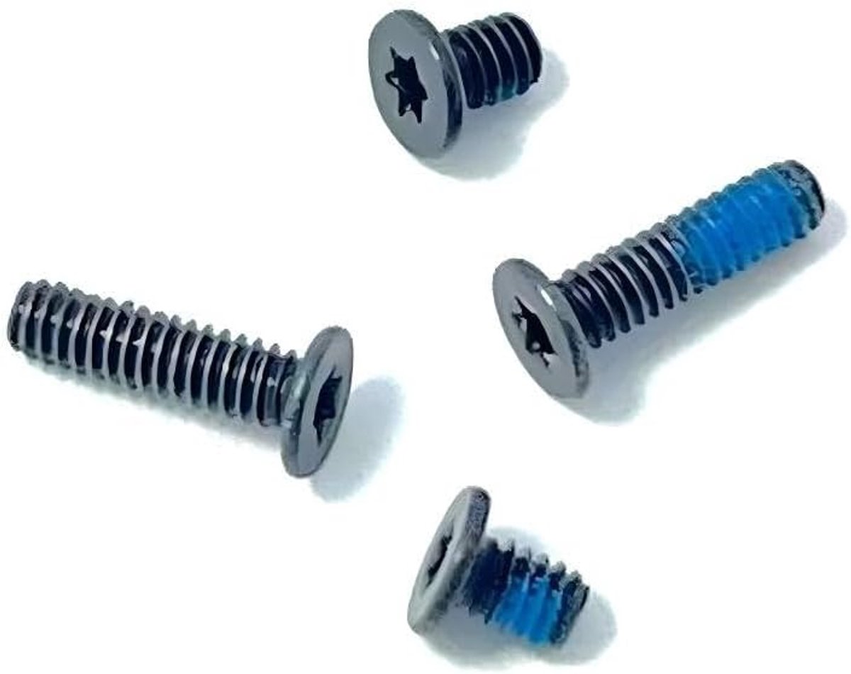 SnelShoppen - Vervangende Schroeven voor Onderkant Laptop - Geschikt voor OmniBook X 16-AR 16-AS - Zwart Blauw Antislip Rubber - Set van 4 Schrauben