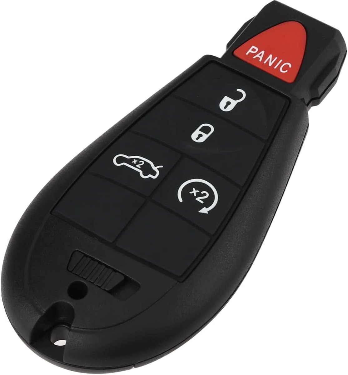 SnelShoppen - 5 Knoppen Afstandsbediening Sleutel met Circuitbord 433MHz Geschikt voor Chrysler 300 en Jeep Cherokee, ID46 Transponderchip, Perfecte V