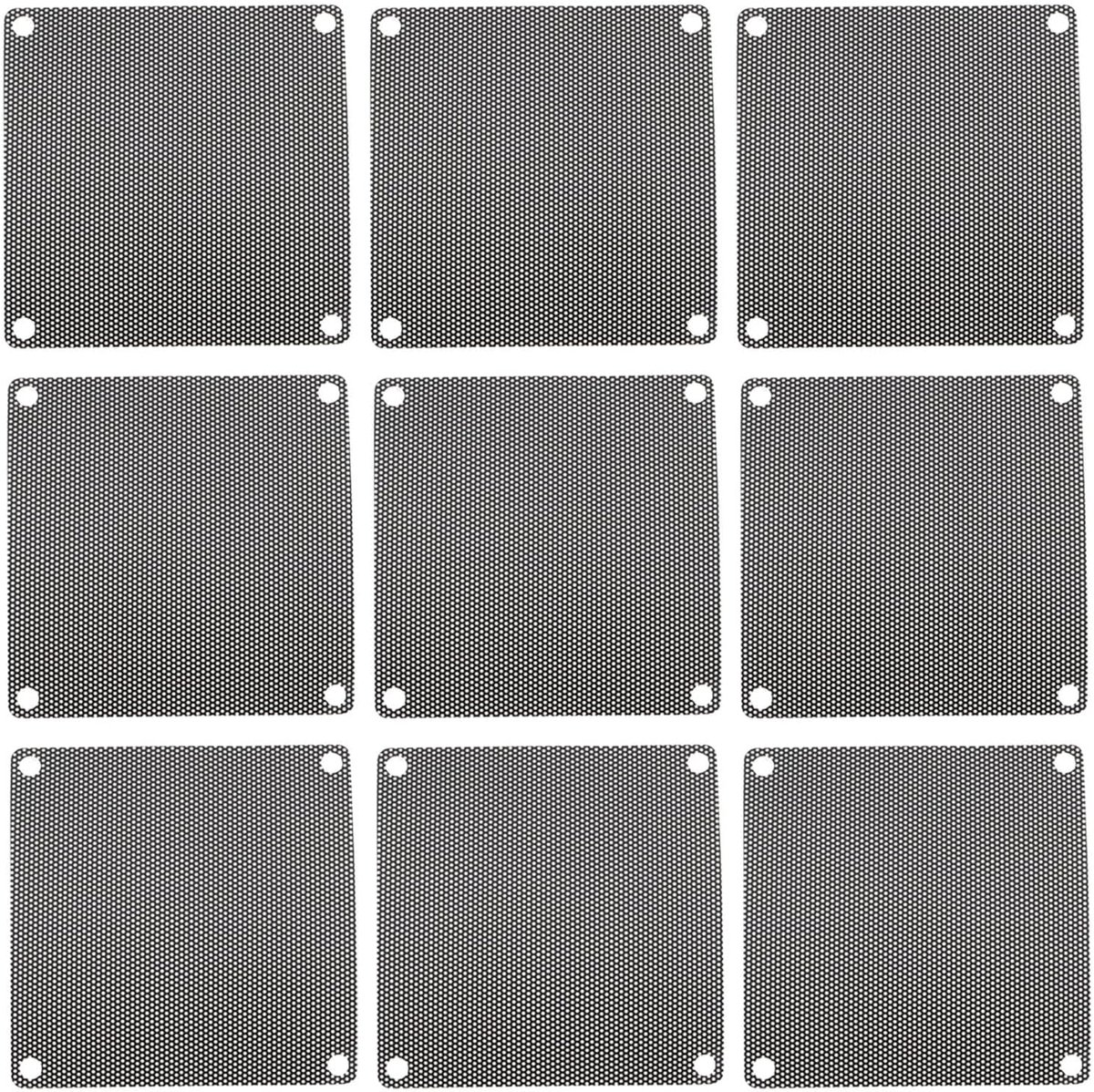 SnelShoppen - 20PCS Computer Ventilatorfilter Rooster PVC 80x80mm Geschikt voor Computer- en Elektrische Apparaten, Lichtgewicht en Duurzaam