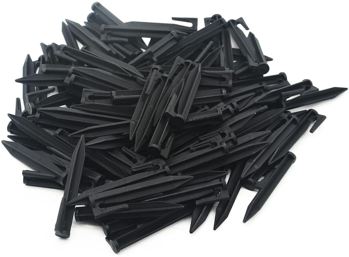 Grondpinnen 100pcs - Robuust plastic - Versterkte kop - Ideaal voor robotmaaiers - SnelShoppen