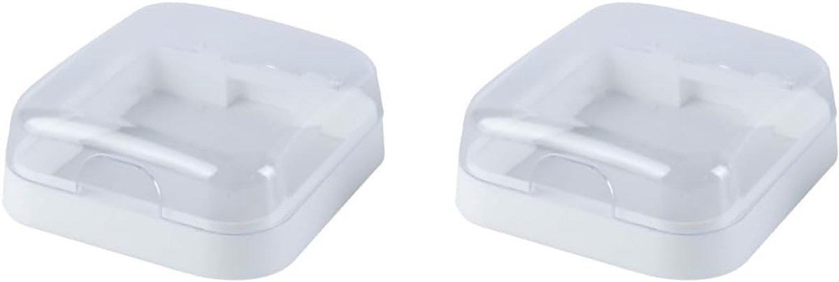 SnelShoppen - 2 stuks waterdichte zelfklevende stopcontactafdekkingen type 86, transparant wit voor keuken en badkamer, stevig en duurzaam
