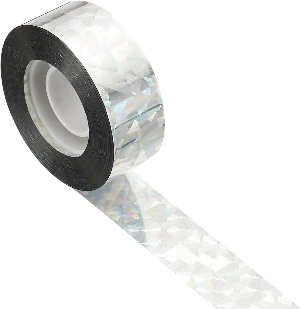 SnelShoppen - Vogelafweerlint 328 ft x 0,94 inch Reflecterende Laser Tape voor Tuin Boerderij Huis - Bloemen Design - Zilver - Bescherming tegen Vogel