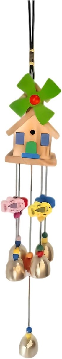 SnelShoppen - Groene windgong, geschikt voor ophangen, lichte windgongen, ideale decoratie voor tuin, balkon, patio, huisaccessoires, romantische sfee