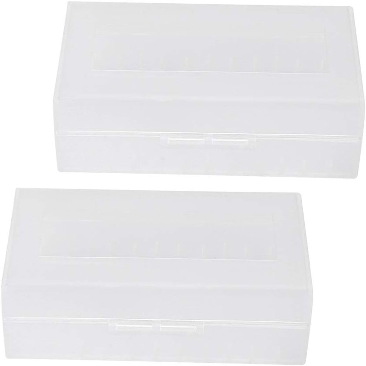 Battery Box, Pack of 2 Transparent Storage Boxes for 2 x 20700/21700 Batteries, Waterproof and Dustproof Battery Box - ShopVlot