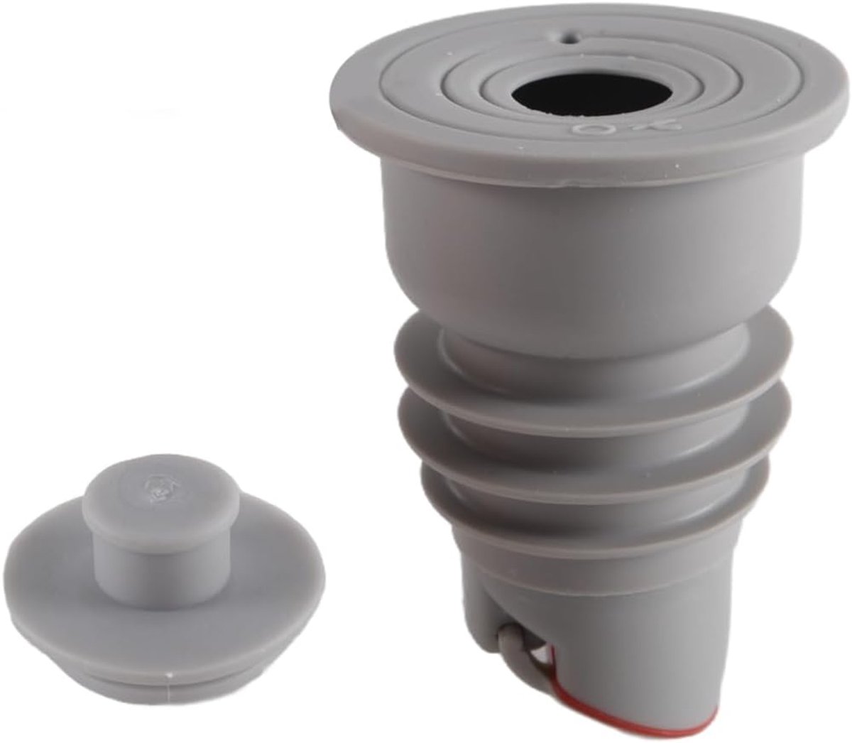 SnelShoppen - Silicone Afvoerplug voor Wasmachine - Met Dichting voor Afvoerbuis 18-35mm - Duurzaam en Slijtvast - Maat 53 x 78mm
