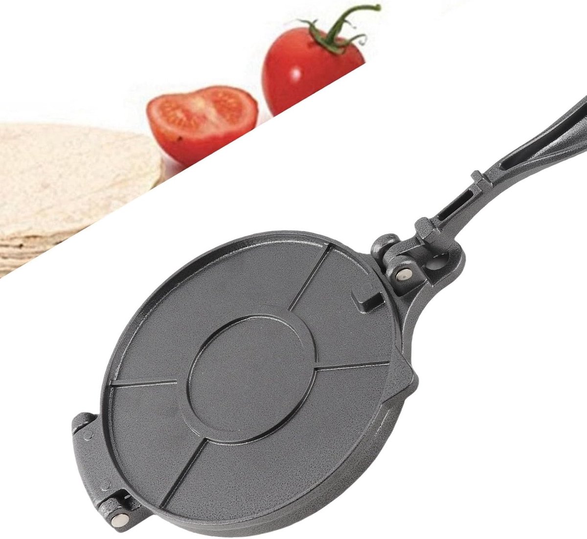 Cocoarm Tortilla Press, Aluminum Alloy, Manual Dough Press Tool for Tortillas, Pizza, Cake and Meatballs at Home (16cm - ShopVlot