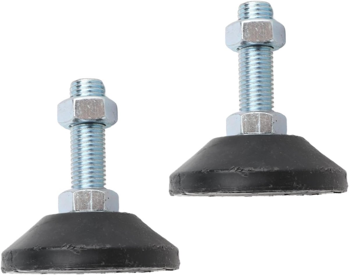 SnelShoppen - 2 x Draadgemaakte Verstelbare Meubelpoten, 150 kg Belastbaar, Robuuste Schroefpoten met Nylon Basis voor Bed en Tafel