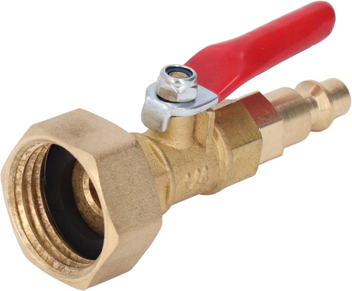 SnelShoppen - Brass Winter Blowout Adapter voor Tuinirrigatie, Compacte Oplossing voor Blazen van Water, Veilig voor de Winter, Geschikt voor Slangen