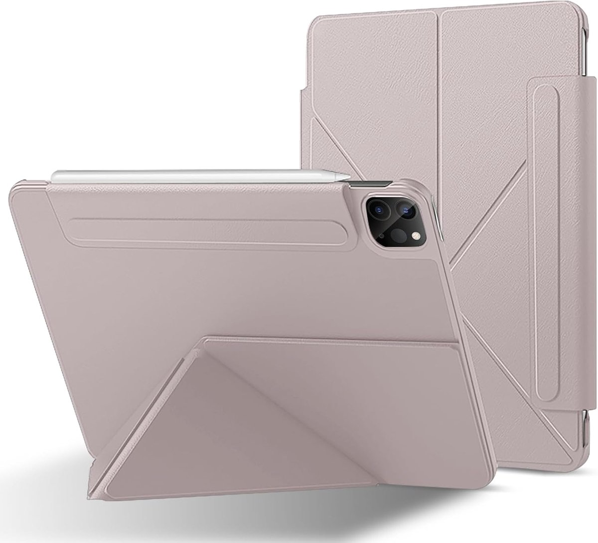 SnelShoppen - Magnetische Hoes voor iPad Air 13 Inch (M4 2026/M3 2025/M2 2024) en iPad Pro 12.9 Inch (6a/5a/4a/3e Generatie) - PU Leer, Auto Slaap/Wek