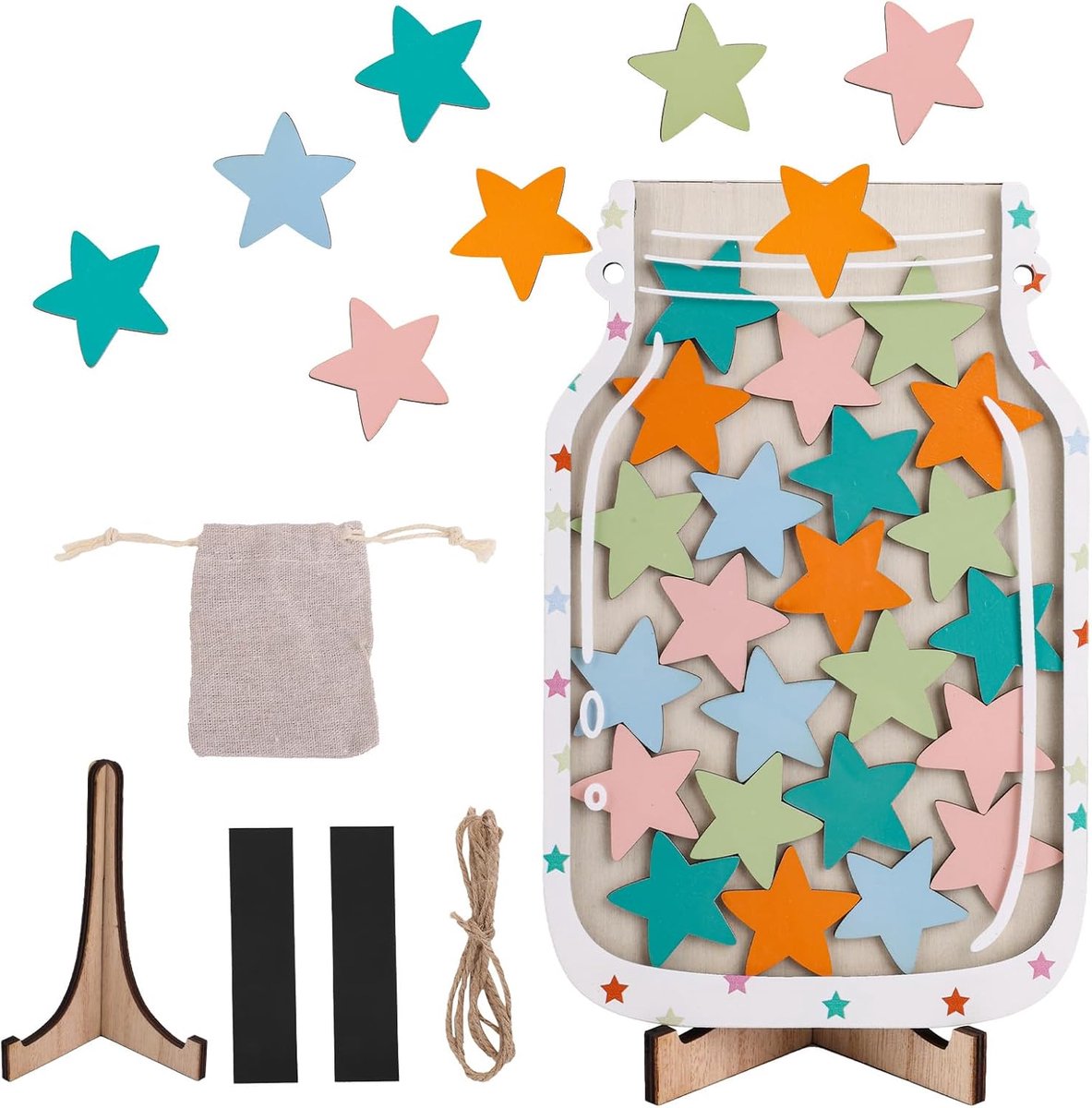 Magnetic Reward Jar for Children, Starpot Stimulating Children of Behavior in Class with Funny Star Pattern for - ShopVlot