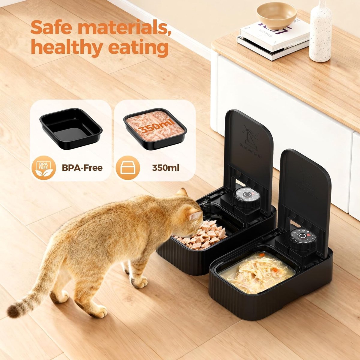 Shenzhen Haorui Automatische Kattenvoerautomaat met Timer - afbeelding 2