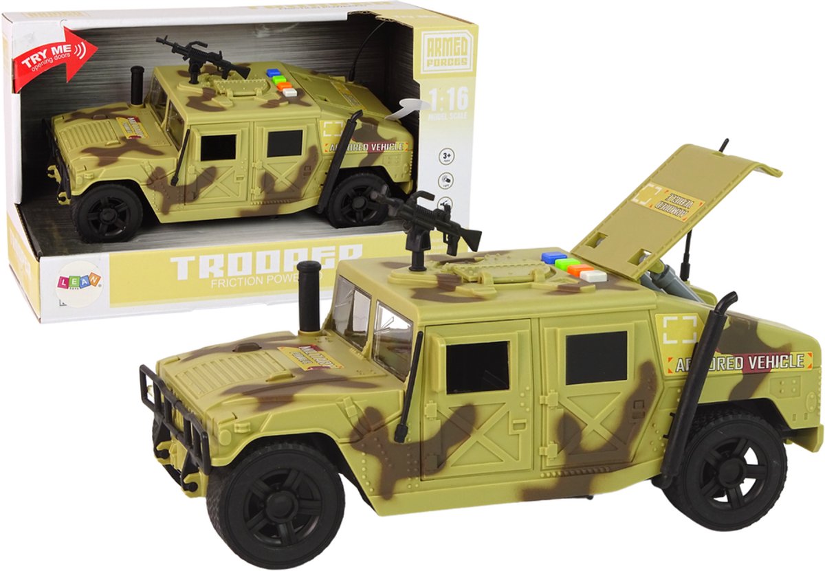 Auto Militair voertuig Wrijvingsrit Camo Zand Lichtgeluiden - UNI
