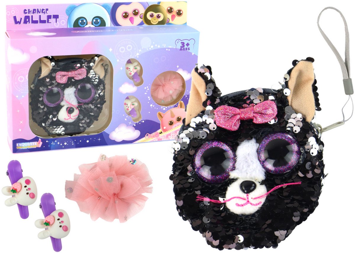 Manchetknopen portemonneeset voor meisjes Kitty portemonnee 4 stuks. - UNI