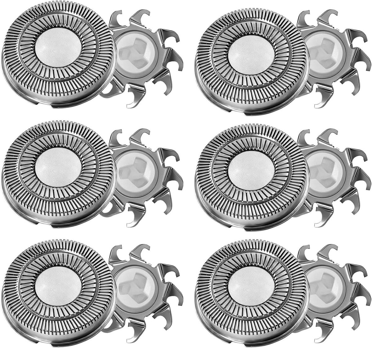 SnelShoppen - 6 Vervangende Scheerkoppen voor Philips Series 3000 1000 AquaTouch AT8xx AT7xx PowerTouch PT7xx PT8xx - Hoogwaardige Scheermessen voor O