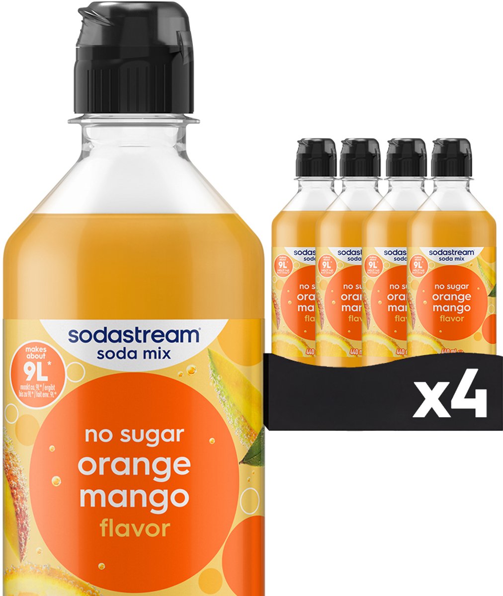 Sodastream Orange mango zero Siroop 4 x 440ml