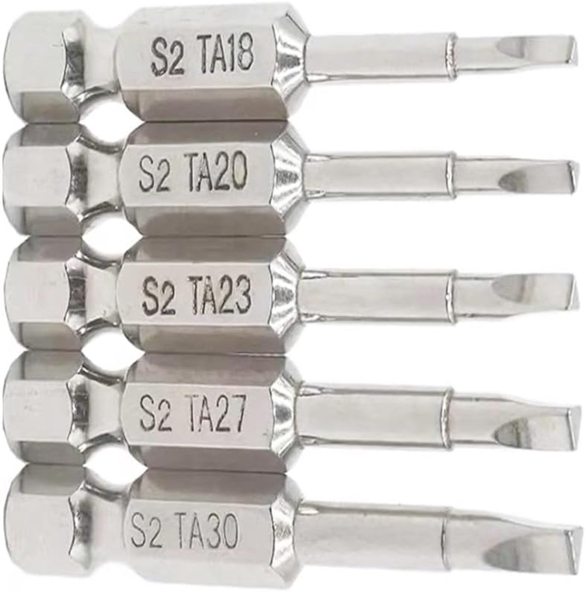 SnelShoppen - 5-delige 1/4 Inch Hex Shank Magnetische Triangle Schroefbit TA1.8 TA2.0 TA2.3 TA2.7 TA3.0 50mm Lengte - Duurzaam S2 Legering Staal