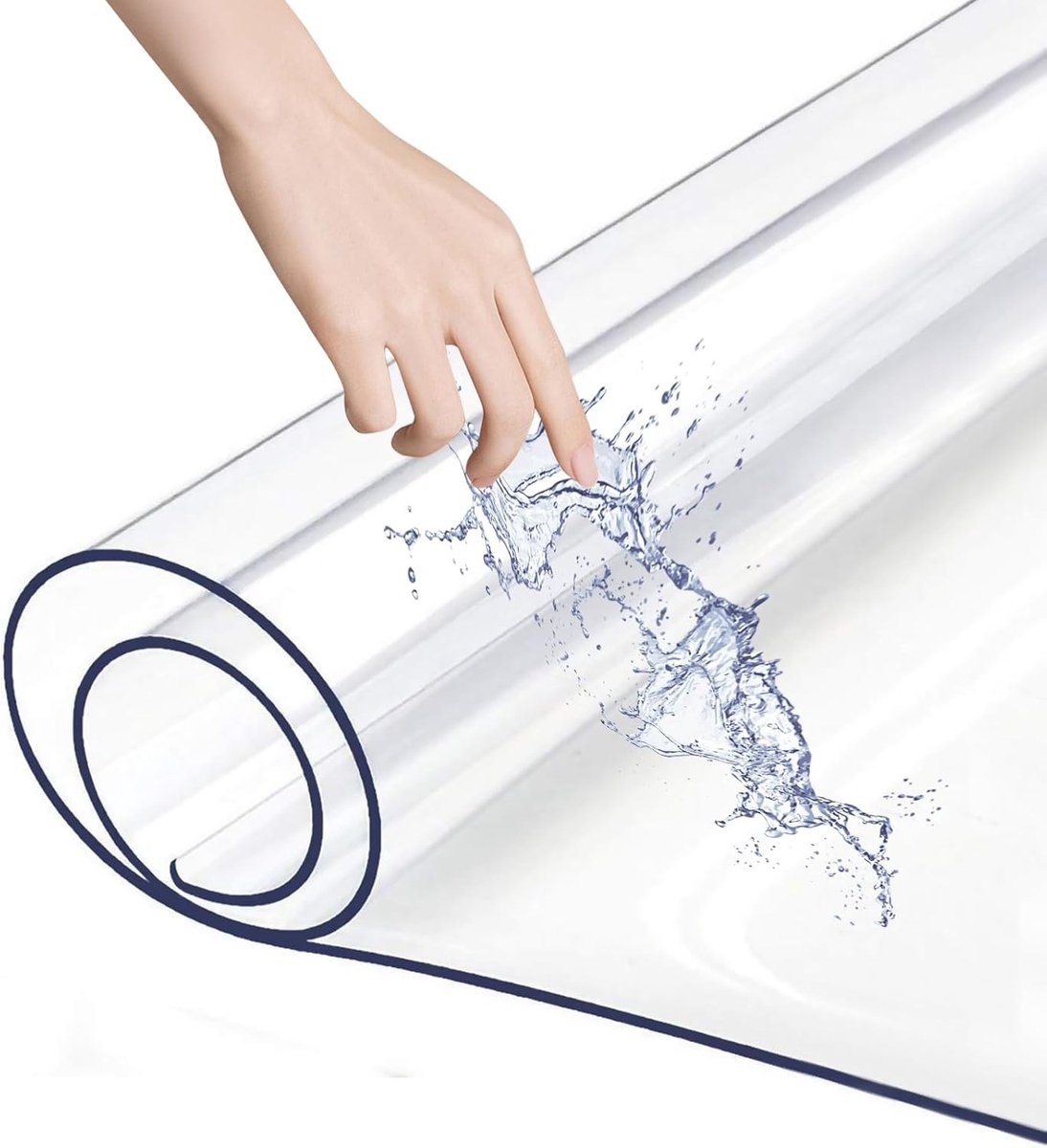 Transparante Bureau Beschermmat van PVC, 120x58cm, Antislip, Waterdicht, Rond Afgerand, Ideaal voor Kantoor en Thuisgebruik