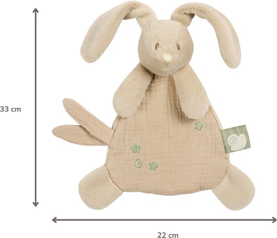 Nattou LouLou Baby Knuffeldoekje - Doudou Konijn - Baby Cadeau - 25 cm - Zand van Nattou — afbeelding 2