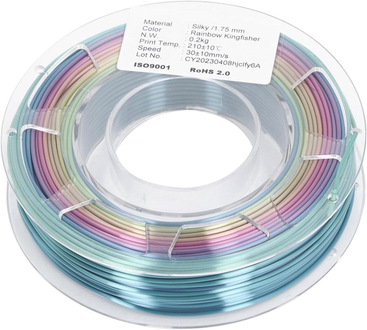 3D Print Filament 200g - Multicolor Gradient - Glanzend Silk PLA - Perfect voor creatieve projecten - ShopVlot