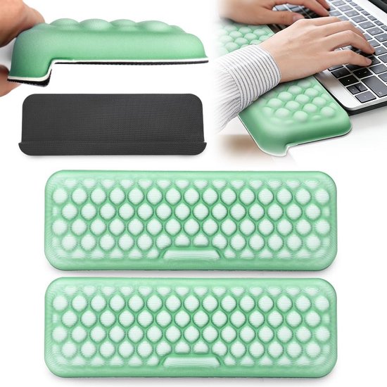 Ergonomische L-vormige polssteun van traagschuim voor toetsenbord, ideaal voor kantoor en gaming, comfortabel en ondersteunend — afbeelding 5