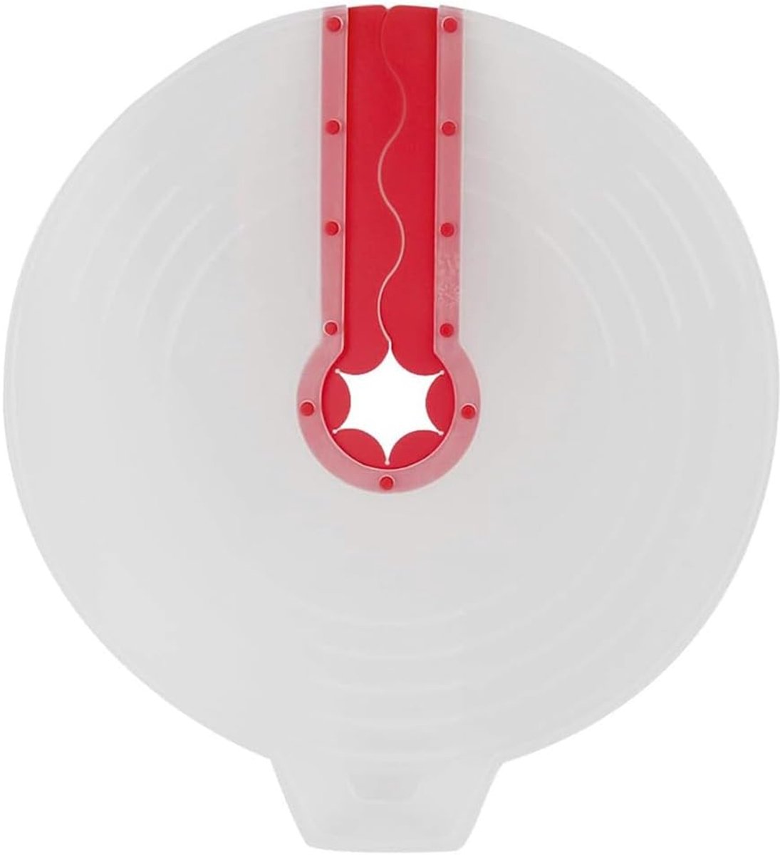 SnelShoppen - Universele Siliconen Splash Guard, Mengkom Deksel, Voorkomt Spatten, Rood, 31 cm, Keukenaccessoire voor Bakken en Koken