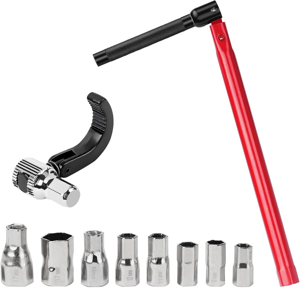 Tap Nut Nut Wrench Set 13mm - Claw SW 44,Inserts 8-17mm, Tap Wrench Set, 9-Piece Wrench - Claw Adapter - ShopVlot