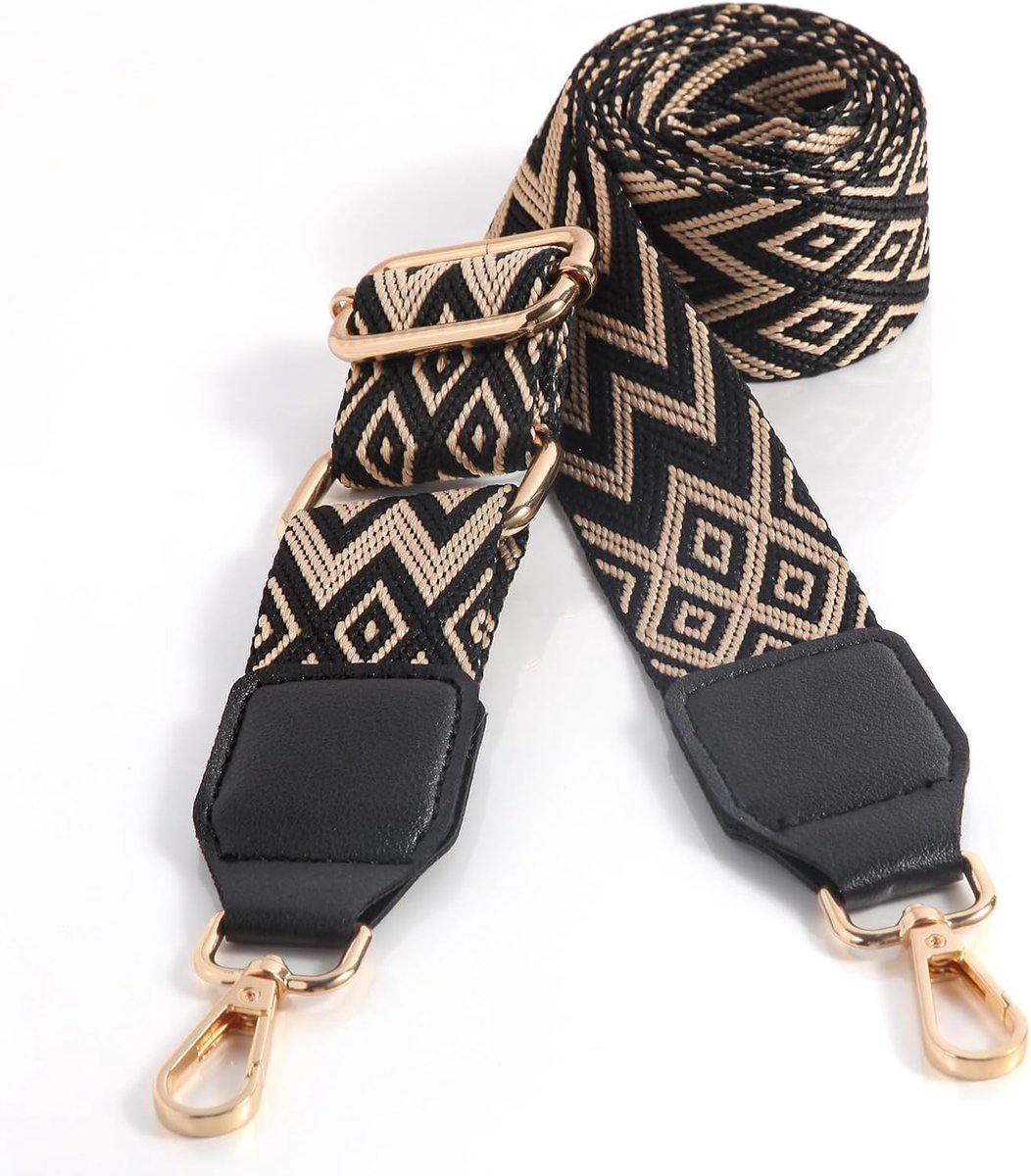 SnelShoppen - Verstelbare Schouderband 3.8 cm Breed, Geschikt voor Schoudertassen, Tote Bags en Handtassen, DIY Accessoires, Lengte 80-140 cm, Geel