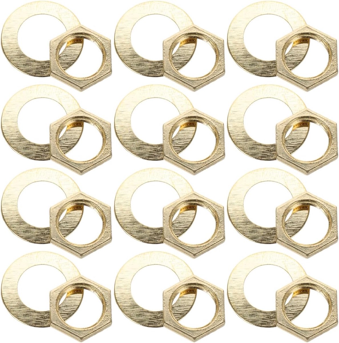 SnelShoppen - 1 set uurwerkbeweging kit voor het maken van horloges - vervangende wandklok accessoires - quartz metaal - inclusief sluitringen en moer