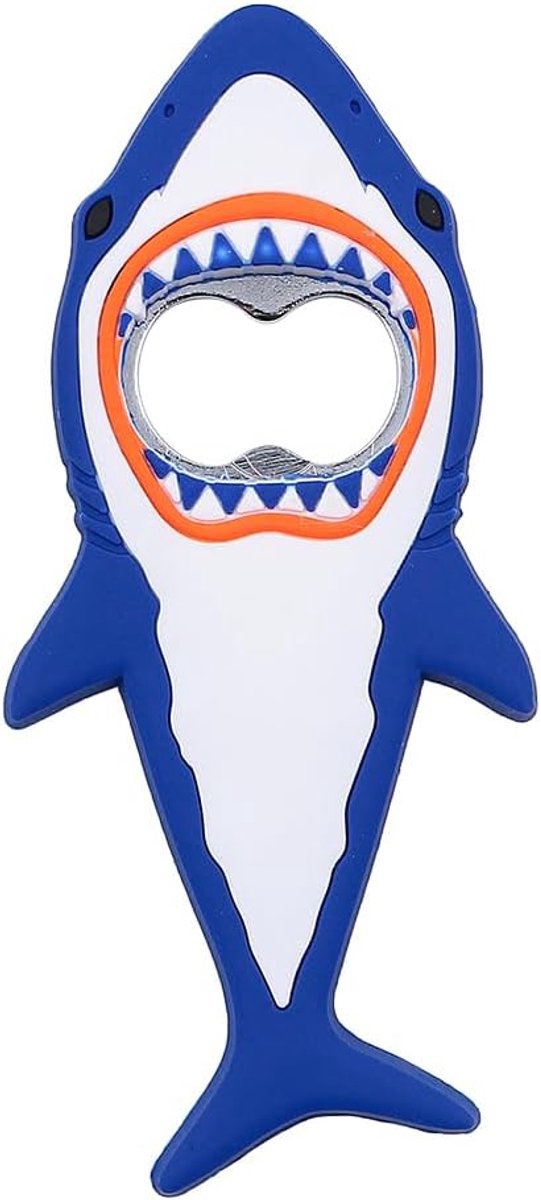 SnelShoppen - Magnetische Shark Flessenopener van PVC - Ideaal voor Bartenders en Gezinnen - Makkelijk op te Bergen - Voor Feesten, Camping, Keuken en