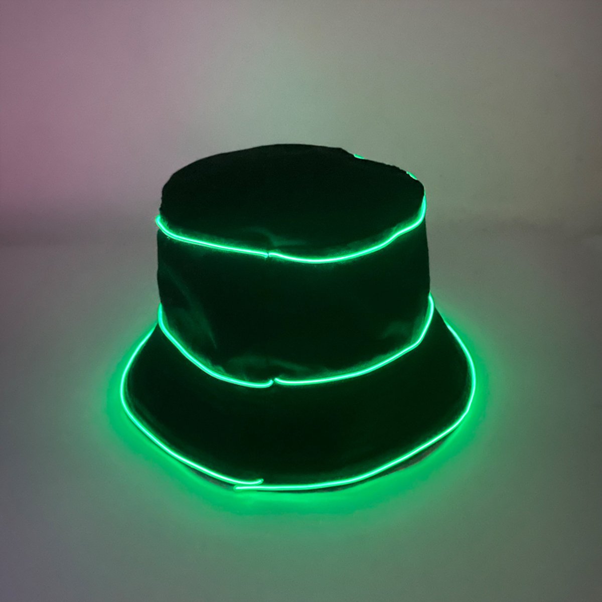 Doppler LED Bucket Hat – Lichtgevende Vissershoed – EL Wire – Festival, Carnaval & Halloween – Groen