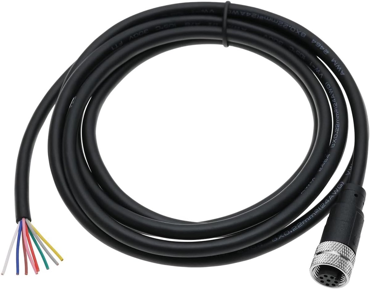 SnelShoppen - M12 8-Pin Sensor Connector Kabel Rechte Verbindingskabel Vrouwelijk naar Vrouwelijk Waterdichte Elektrische Kabel voor Industriële Autom