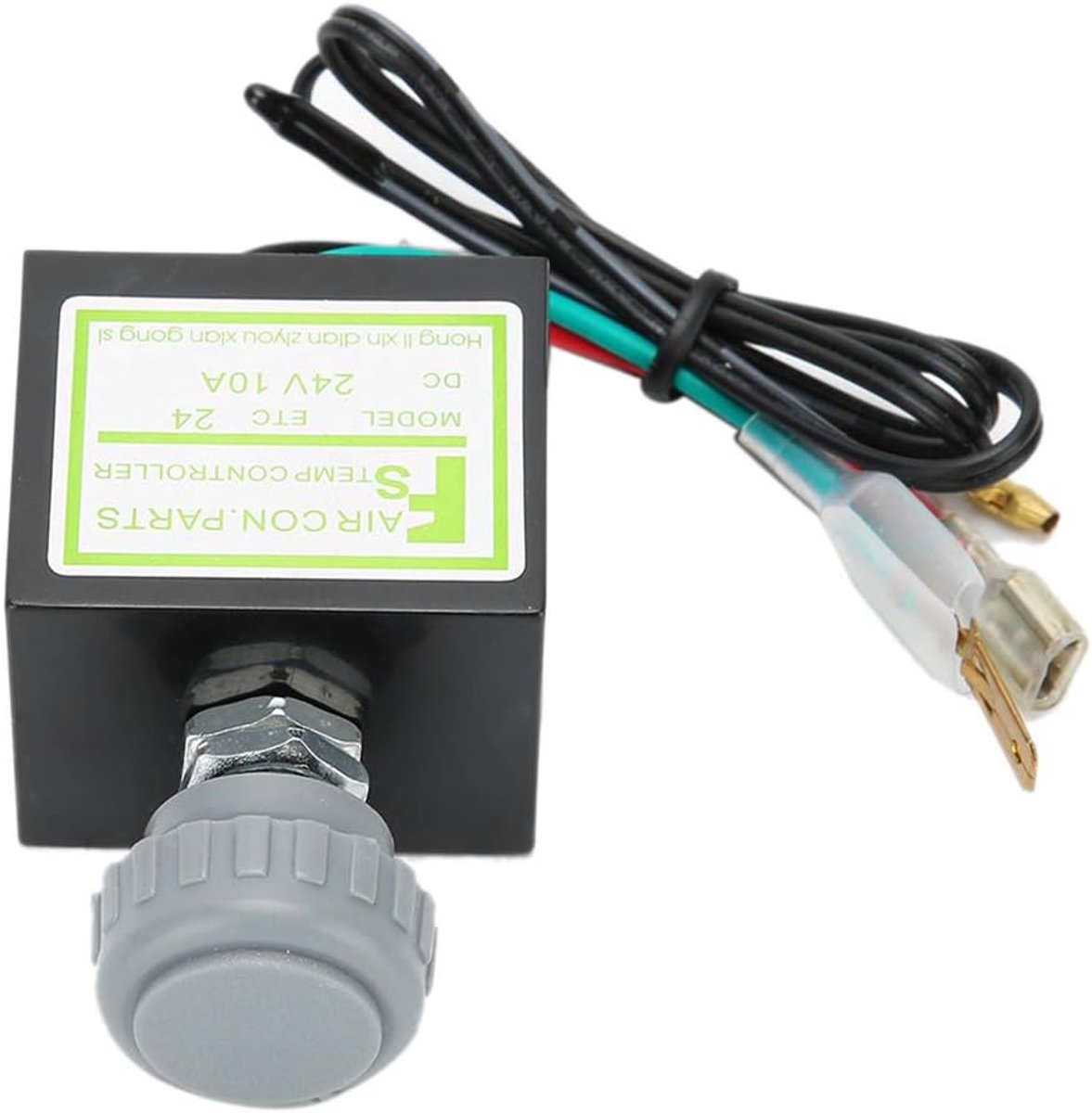 SnelShoppen - Car A/C Thermostaat, 10A Elektronische Schakelaar voor Auto Airconditioning, Temperatuurregeling, Universeel, 24V, Duurzaam ABS Materiaa