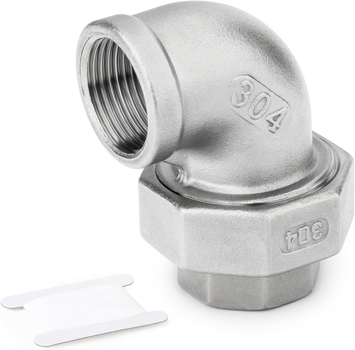 SnelShoppen - 1 stuk 1/2" BSP vrouwelijke bocht fittingen 304, slangkoppelingen, sterke en corrosiebestendige materialen, 0-180 °C, voor waterleidinge